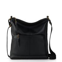 Bolsa tiracolo The Sak Iris Leather preta para mulheres Bolsa tiracolo The Sak Iris Leather preta para mulheres