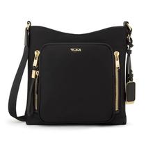 Bolsa tiracolo TUMI Voyageur Tyler Nylon preta e dourada Bolsa tiracolo TUMI Voyageur Tyler Nylon preta e dourada