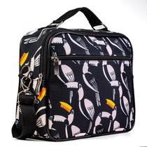 Bolsa Tiracolo Unissex em Tecido Resistente com Alça Ajustável Preto