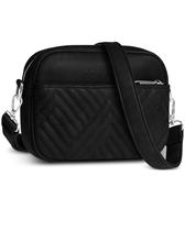 Bolsa tiracolo Vantamo para mulheres com alça jacquard preta Bolsa tiracolo Vantamo para mulheres com alça jacquard preta