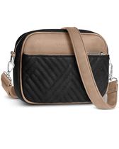 Bolsa tiracolo Vantamo Stone em couro preto para mulheres