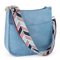 Bolsa tiracolo Viva Terry Vegan Leather Fashion Azul Claro