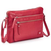 Bolsa tiracolo Wise Owl Accessories, couro vermelho pequeno