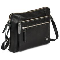 Bolsa tiracolo Wise Owl Accessories Small Black Leather