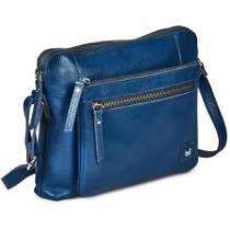 Bolsa tiracolo Wise Owl Accessories Small Leather Blue
