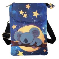 Bolsa tiracolo Xpyiqun Koala Purse Mini Canvas para mulheres