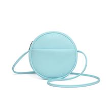 Bolsa tiracolo YONBEN Circle PU de couro para mulheres azul transparente Bolsa tiracolo YONBEN Circle PU de couro para mulheres azul transparente