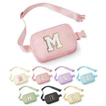 Bolsa tiracolo YOOLIFE Initial Belt Bag rosa para mulheres Bolsa tiracolo YOOLIFE Initial Belt Bag rosa para mulheres
