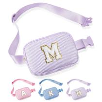 Bolsa Tiracolo YOOLIFE Personalizada com Inicial - Roxa para Meninas