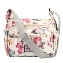 Bolsa tiracolo YYW Canvas Impermeável Leve Bege