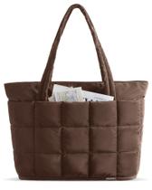 Bolsa Tote Acolchoada Expansível BAGSMART Grande Chocolate Bolsa Tote Acolchoada Expansível BAGSMART Grande Chocolate