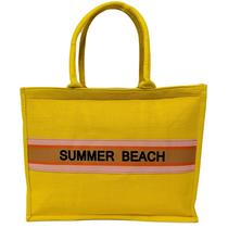 Bolsa Tote Amarela Feminina Verão Praia Piscina Summer Beach Casual