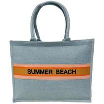 Bolsa Tote Azul Feminina Verão Praia Piscina Summer Beach Casual