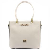 Bolsa Tote Casteliê Casual Detalhes Feminina - Off White Bolsa Tote Casteliê Casual Detalhes Feminina - Off White