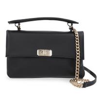 Bolsa Tote Couro Preta Torniquete