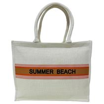 Bolsa Tote Creme Feminina Verão Praia Piscina Summer Beach Casual