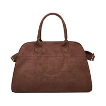 Bolsa Tote de Camurça e Couro - Alta Capacidade e Design Elegante para Viagem