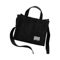 Bolsa Tote De Corduroy Para Mulheres, Bolsa Casual De Ombro, Organizador De Viagem, Bolsa Quadrada