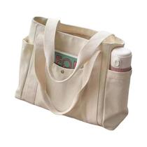 Bolsa Tote De Lona De Grande Capacidade, Bolsa Versátil Feminina Para Trabalho, Aulas, Compras E