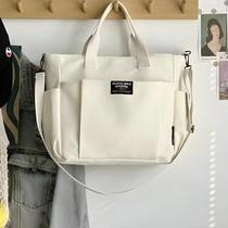 Bolsa Tote de Lona de Grande Capacidade para Mulheres - Estilo Minimalista para Trabalho e Estudo
