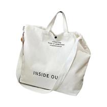 Bolsa Tote de Lona e Algodão Grande para Mulheres - Ideal para Estudantes