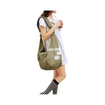 Bolsa Tote de Lona Feminina Yogodlns - Grande Capacidade - Estampa com Letras Bolsa Tote de Lona Feminina Yogodlns - Grande Capacidade - Estampa com Letras