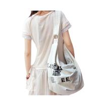 Bolsa Tote de Lona Feminina Yogodlns - Grande Capacidade - Estampa com Letras Bolsa Tote de Lona Feminina Yogodlns - Grande Capacidade - Estampa com Letras