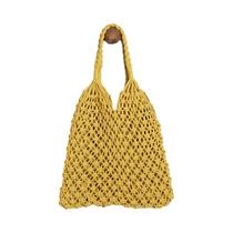 Bolsa Tote de Palha Grande com Alças - Estilo Vintage para Praia e Compras