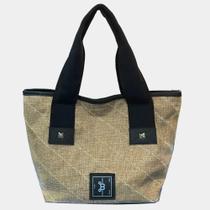 Bolsa Tote de Palha Ráfia com Alças de Cadarço Largo