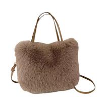 Bolsa Tote De Pelúcia Sintética Para Mulheres, Bolsa De Luxo Macia, Bolsa De Ombro Para O Inverno Bolsa Tote De Pelúcia Sintética Para Mulheres, Bolsa De Luxo Macia, Bolsa De Ombro Para O Inverno