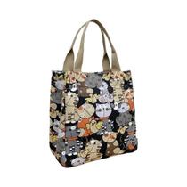 Bolsa Tote Elegante para Mulheres com Estampa de Gato - Bolsa Portátil para Mães