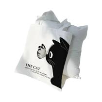 Bolsa Tote Estilosa De Grande Capacidade Com Animais Em Estilo Kawaii, Gato, Panda E Borboleta Para Bolsa Tote Estilosa De Grande Capacidade Com Animais Em Estilo Kawaii, Gato, Panda E Borboleta Para
