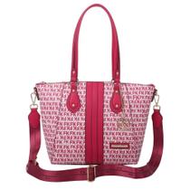 Bolsa Tote Evase Grande Fellipe Krein Ss23 Monograma - Pink