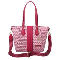 Bolsa Tote Evase Grande Fellipe Krein SS23 Monograma - Pink