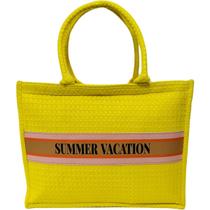 Bolsa Tote Feminina Amarela Verão Praia Férias Casual Viagem Bolsa Tote Feminina Amarela Verão Praia Férias Casual Viagem