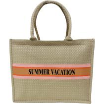 Bolsa Tote Feminina Bege Verão Praia Férias Casual Viagem Bolsa Tote Feminina Bege Verão Praia Férias Casual Viagem