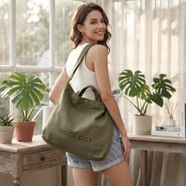 Bolsa Tote Feminina Grande Capacidade de Lona Ombro Casual Leve e Resistente Estudantes Academia Trabalho