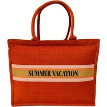 Bolsa Tote Feminina Laranja Verão Praia Férias Casual