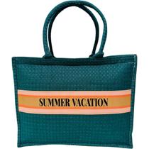 Bolsa Tote Feminina Verde Verão Praia Férias Casual Viagem Bolsa Tote Feminina Verde Verão Praia Férias Casual Viagem