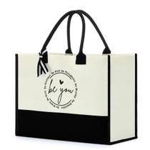 Bolsa Tote FORBIDDEN PAPER Be You Inspiracional para Playa para Mujer Bolsa Tote FORBIDDEN PAPER Be You Inspiracional para Playa para Mujer