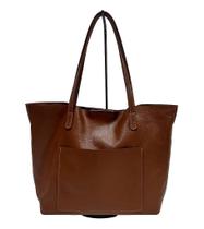 Bolsa Tote Guadalupe em Couro Legítimo com Bolso Externo e Interno