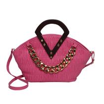Bolsa Tote Irregular com Corrente - Bolsa de Ombro Fashion
