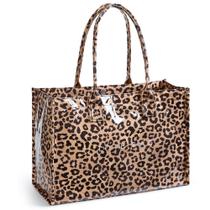 Bolsa Tote KALIDI em PVC Estampa de Onça Bolsa Tote KALIDI em PVC Estampa de Onça