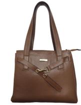 Bolsa tote média com 3 divisórias lorem couro