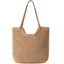 Bolsa Tote Pleneal de Crochê 28 cm Bolsa de Ombro Trançada