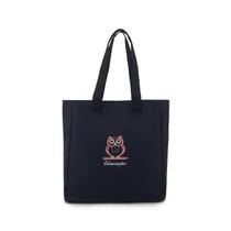 Bolsa Tote Professor Estudante Educação Preta Coruja Rosa
