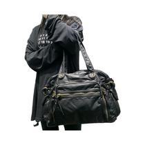 Bolsa Tote Retro De Grande Capacidade Em Couro PU Para Mulheres, Estilo Y2K Punk, Bolsa De Ombro