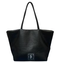 Bolsa Tote Soft Preto com Alça de Cadarço