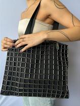 Bolsa Tote Squared - Grafite e Preta Bolsa Tote Squared - Grafite e Preta