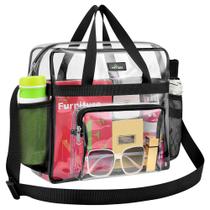 Bolsa Tote Transparente MAY TREE 30x14x30 cm para Estádio, Trabalho e Academia